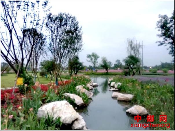 成都彭州市在官渠堰郊野公园开展文明游园.垃圾分类志愿行动